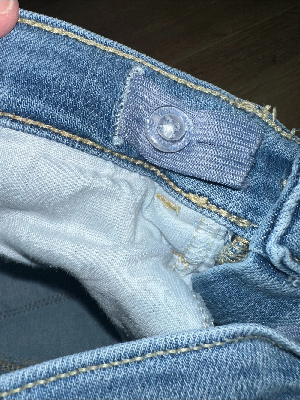 Old Navy Medium Blue Skinny Jeans with Subtle Distress